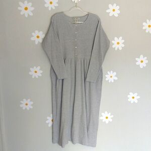 Eddie Bauer Light Gray Midi Dress